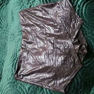 SHEIN Faux leather snake print skort